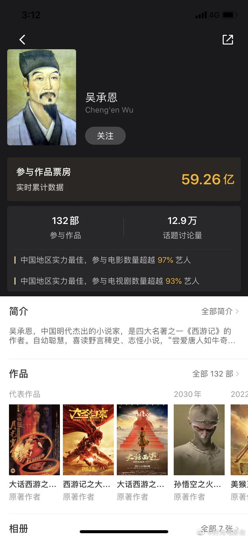 吴承恩作品票房超59亿，网友：这是真顶流封面图